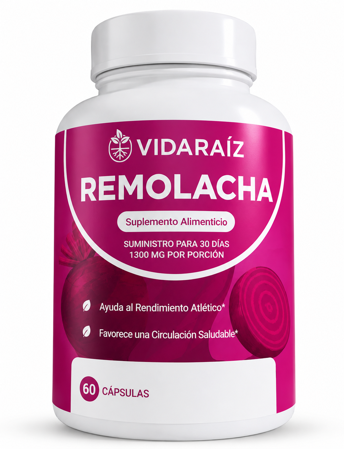 Cápsulas de Remolacha Vida Raíz para Favorecer la Circulación y la Vitalidad*